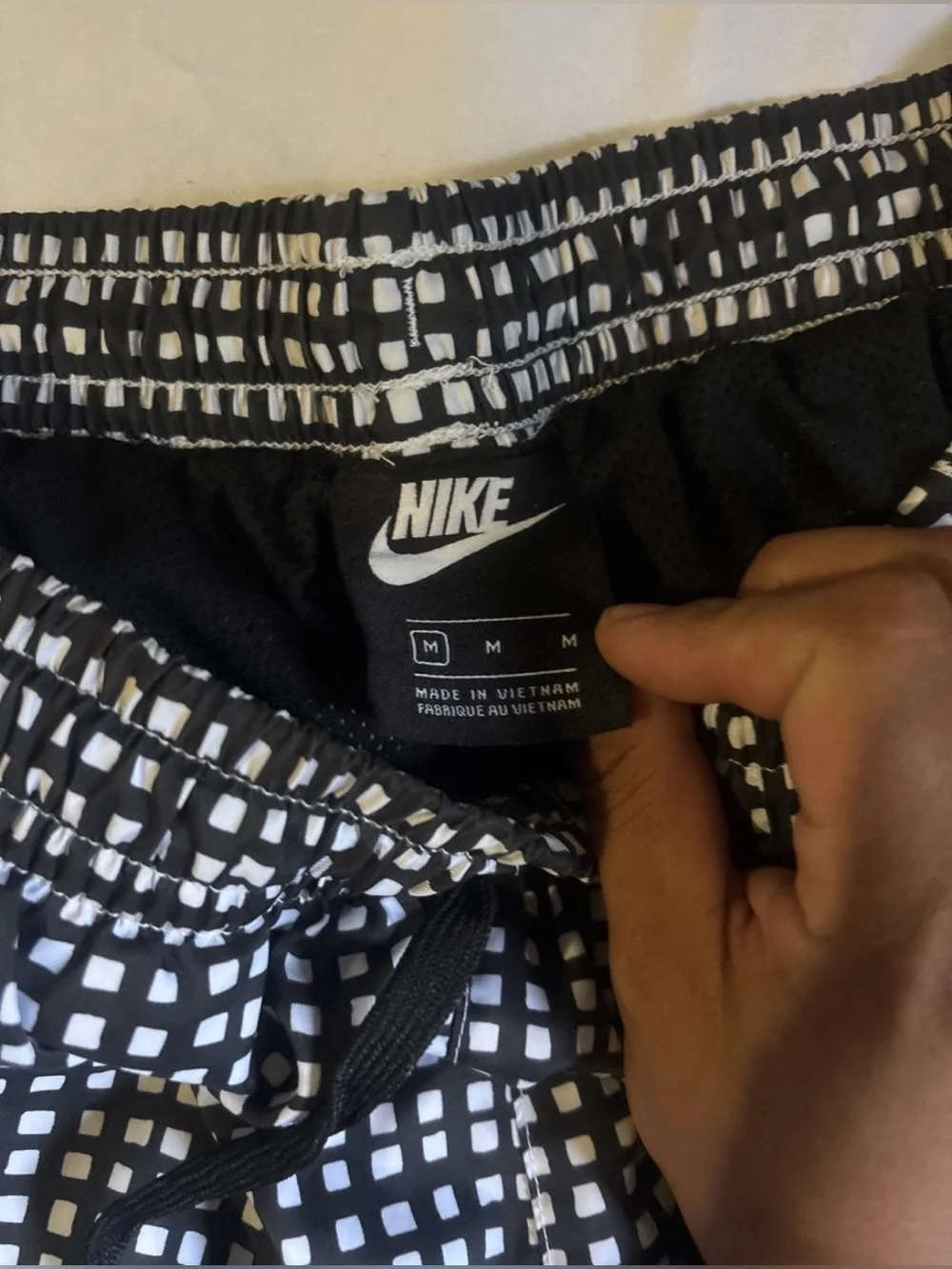 Nike Black & White Swim Trunks men